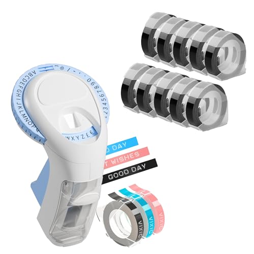 Vixic Embossing Label Maker Machine with 13 Tapes, Vintage Label ...