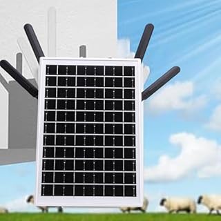 Oreilet Modem Routeur 4G LTE à énergie Solaire 12 W, Point d'accès Mobile sans Fil avec Amplificateur de Signal WiFi Solaire avec Emplacement pour Carte SIM, 300 Mbps, pour Une Utilisation en