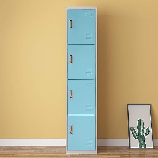 Panana Metal Storage Lockers Office File Cupboard Unit Racking Solutions School Staff Gym Changing Room Four Door