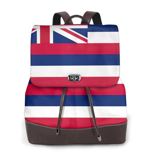 Sac à dos portable cuir hawaïen homme noir sacoche ordinateur moderne