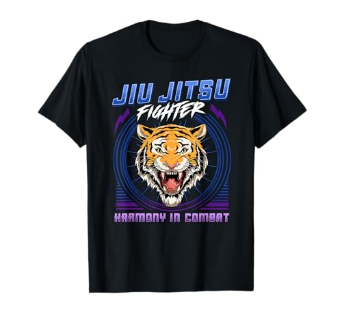 Jiu Jitsu Harmony In Combat - Grappling BJJ Angry Tiger T-Shirt
