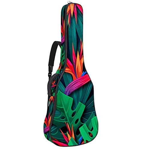 Housse guitare classique fleurie pour transport en voyage
