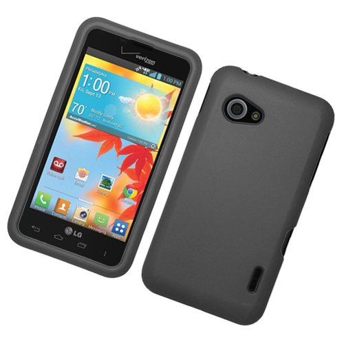 Eagle Cell Rubber Protector Case for LG Enact/VS890 - Retail Packaging - Black