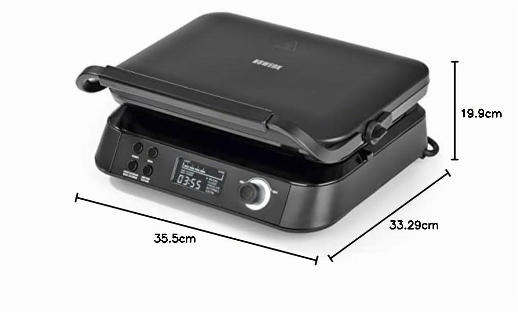 Plancha de gofres Premium en la Edición Medianoche | 1600 W | 5 programas | 7 niveles de dorado | Temporizador de cuenta atrás | Placas de calentamiento extra profundas para gofres aireados