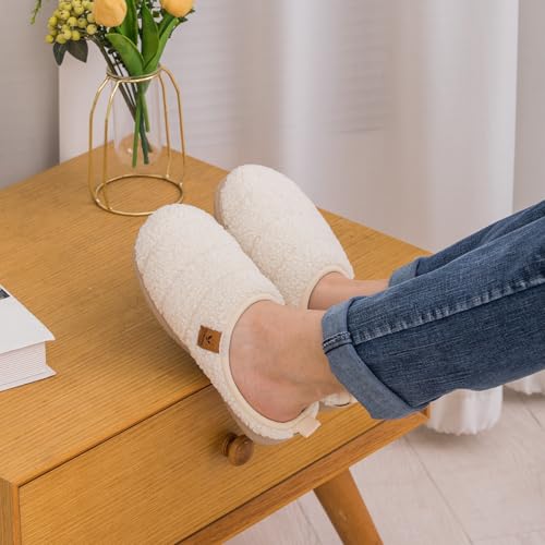 Women's Fuzzy Memory Foam Slippers for Women - Effortless Slip-On Winter House Shoes2