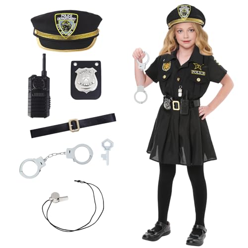 Disfraz Completo de Policía para Niñas Talla M miniatura 1