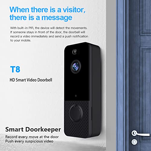 Hosioe Câmera WIFI campainha sem fio com campainha interna IP65 à prova d'água câmera de vídeo camp