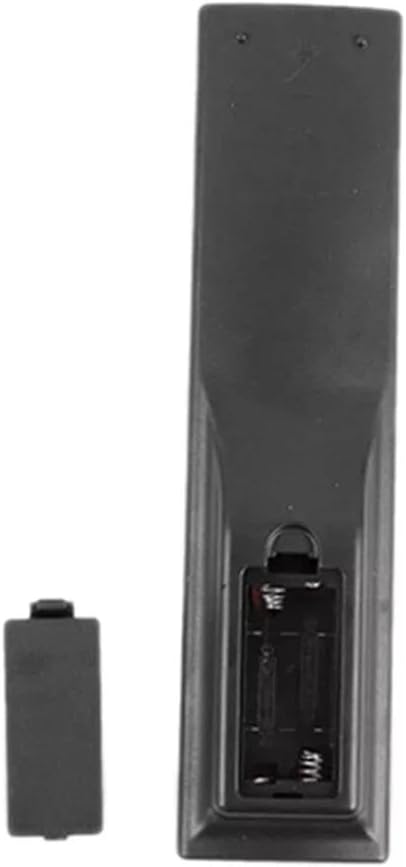 Back view of the XINFUTE RM-L1388 PRO remote control with the battery cover removed, showing the battery compartment