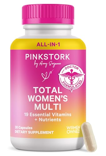 Pink Stork Total Women's Multivitamin - 19 Essential Vitamins for Women & Nutrients &ndash; Energy,...