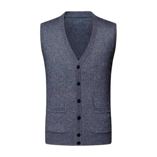 Gilet en pure laine bouclée pour homme le pull sans manches d'exception