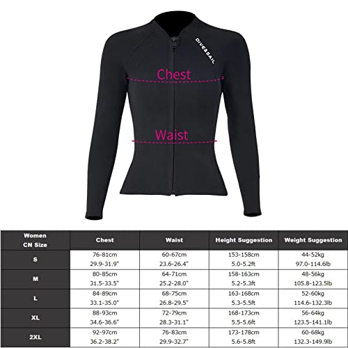 Chaqueta de Neopreno 2MM para Mujeres y Hombres, Manga Larga, Cremallera Frontal, para Buceo, Surf, Kayak y Natación en Agua Fría miniatura 4