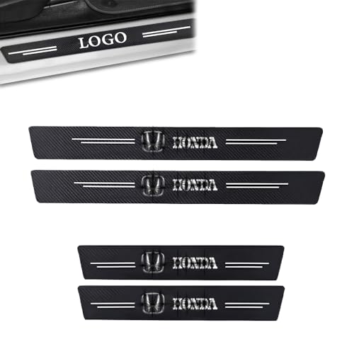 Image of WISKA Car Door Strip Carbon Fiber Wrap Sill Anti Scratch Tape for Car Accessories Compatible for Amaze, Elevate, City, Hybrid, WRV, Jazz, Brio, Civic, Mobilio, BRV, CRV, Accord
