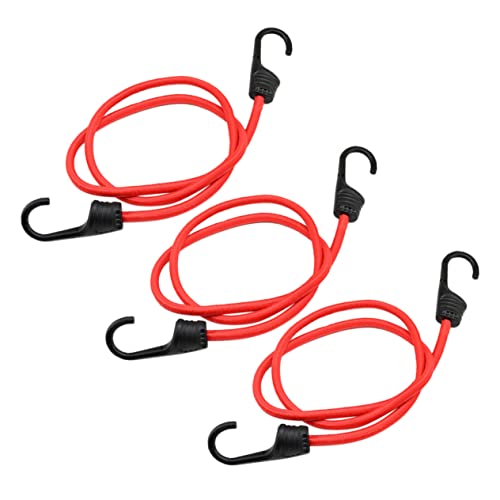 ifundom 3Pcs Bike Cargo Tensioner Belts Elastic Cords with Hooks for Secure Binding Durable and Sturdy Design for Motorcycle Bicycle and Luggage Transport