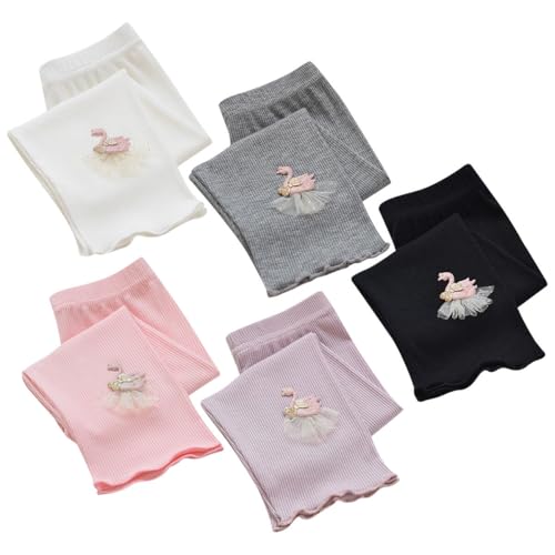 Shorts Capri fille pour les jeux d'été et l'école (pack de 5 leggings)