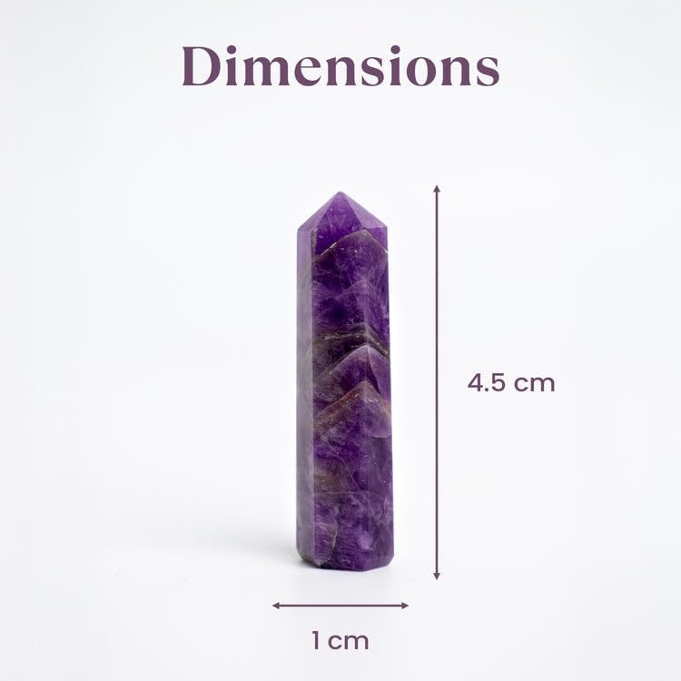 Astrotalk Amethyst Crystal Tower | Natural Amethyst Stone for Study, Healing & Stress Relief | Vastu Items for Home Decor | Office Table Decoration Items | Gift for Man & Woman