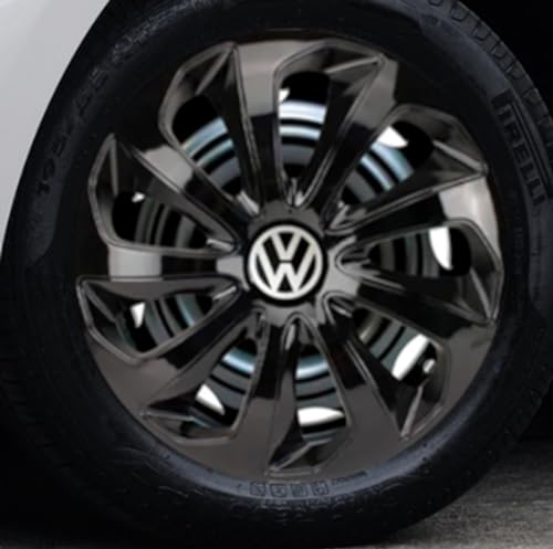 Jogo 4 Calotas Esportiva Velox Preto Brilhante Aro 14 Volks Gol G2 G3 G4 G5 G6 G7 Up Fox Voyage Para