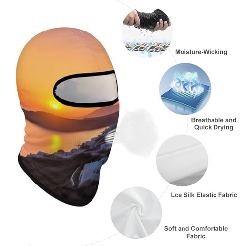 Balaclava de Paisaje Atardecer para Hombres y Mujeres, Protección Solar, Transpirable, Mascarilla Completa para la Cabeza para Senderismo, Ciclismo, Correr, Conducir miniatura 3