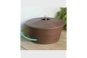 Decorative Wicker Covered Hose Pot