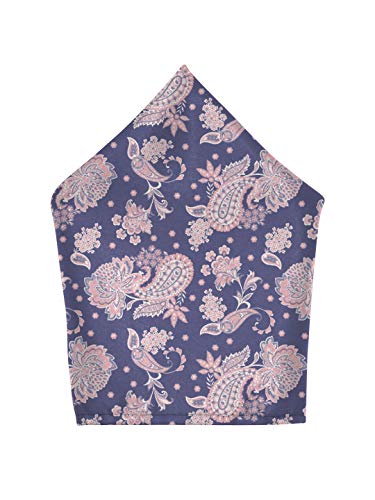 Image of BLACKSMITH Paisley and Floral Printed Italian Pocket Square for Men and Boys, for traditional Indian Wear like Bandhgala and Modi Jacket