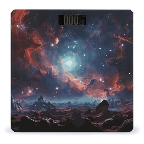 Báscula digital de baño con plataforma de vidrio templado y pantalla LCD miniatura 1