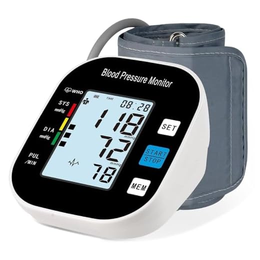 laukum Blood Pressure Monitor for Home Use - Automatic BP Machine with Large Backlit Display High Accuracy for 2 Users Arm Cuff & Storage Bag (Black)