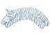 Angel Dear Curved Pillow, Grey Zebra Stripe