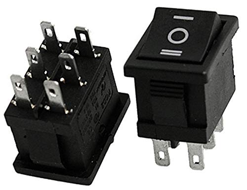 Interrupteur de bateau 6 broches bascule 21x15mm 6A 250V AC