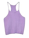 Aphratti Women's Sleeveless Strap Style Crochet Crop Top Shirt