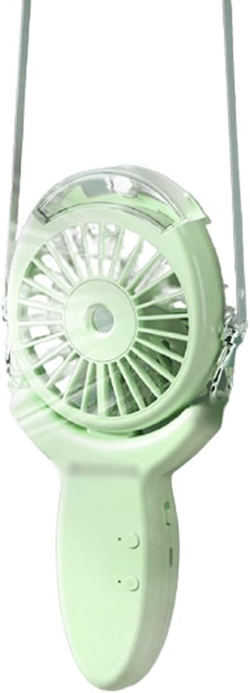 Portable Desk/Neck/Handheld Fan,Portable Mini Fan,USB Cooling Fan,Desk Fan for Bedroom/Home,Handheld/Neck Fan for Outdoor High Wind (Color : Green)