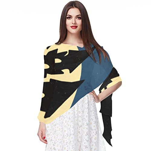 Écharpe pashmina fantôme d'Halloween femme grand châle multicolore 11