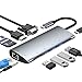 Produktbild GIISSMO USB C Hub, Docking Station 11 in 1 with 4K HDMI, VGA, USB-C 100W PD, 4 USB-A, RJ45 Gigabit Ethernet, SD/TF Card Reader, 3.5mm Audio Jack for MacBook Pro/Air and HP Dell Lenovo Huawei Laptops
