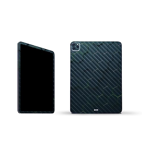 Image of MightySkins Carbon Fiber Skin Compatible with Apple iPad Pro 11 inch M2 4th Gen (2022) Full Wrap Kit - Acid Hex | Protective, Durable Textured Carbon Fiber Finish | Easy to Apply | Made in The USA