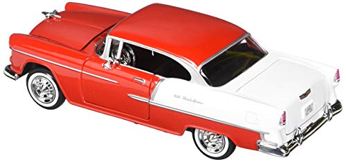 Modelo a escala 1:24 Chevy Bel Air 1955 rojo miniatura 4