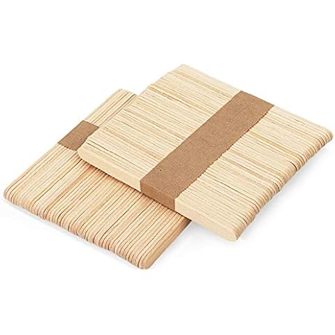 Chuya Wood Craft Sticks Garden Label Wooden Popsicle Ice Cream Sticks for Hand DIY Craft (6inch 100 Pack) Cover