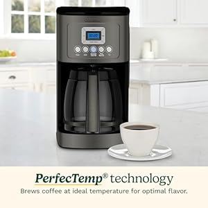 Cuisinart Coffee Maker, Perfecttemp 14-Cup Glass Carafe, Programmable Fully Automatic for Brew Strength Control & 1-4 Cup Setting, Black, Stainless Steel, DCC-3200BKSP1 Cuisinart Coffee Maker Perfecttemp 14 Cup Glass Carafe Programmable Fully Automatic for Brew Strength Control 1 4 Cup Setting Black Stainless Steel DCC 3200BKSP1