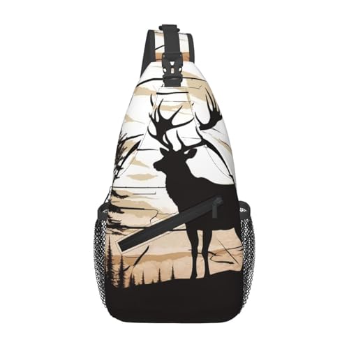 Bolso cruzado estilo Wild Elk para hombre y mujer miniatura 1