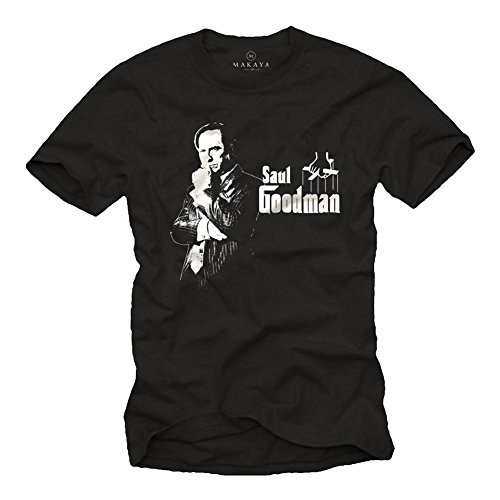 MAKAYA Saul Goodman T-Shirts Herren Schwarz Breaking Bad L