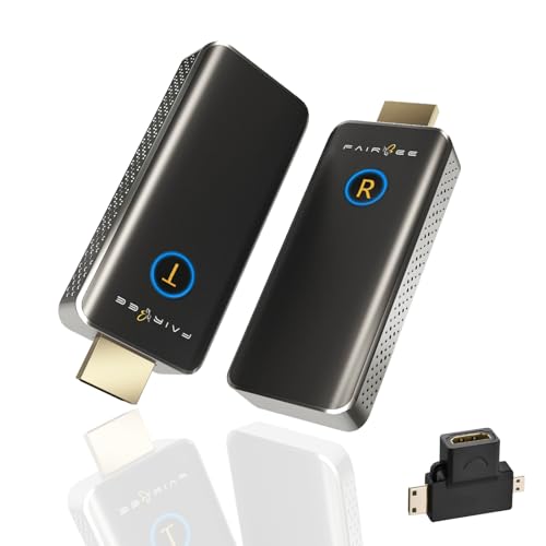 HDMI sans Fil, FAIRBEE Émetteur et Récepteur sans Fil Hdmi, Plug & Play, 16TX to 1RX, Full HD 1080p pour Streaming Vidéo& Audio pour TV/PC/projecteur/dongle HDMI sans Fil.