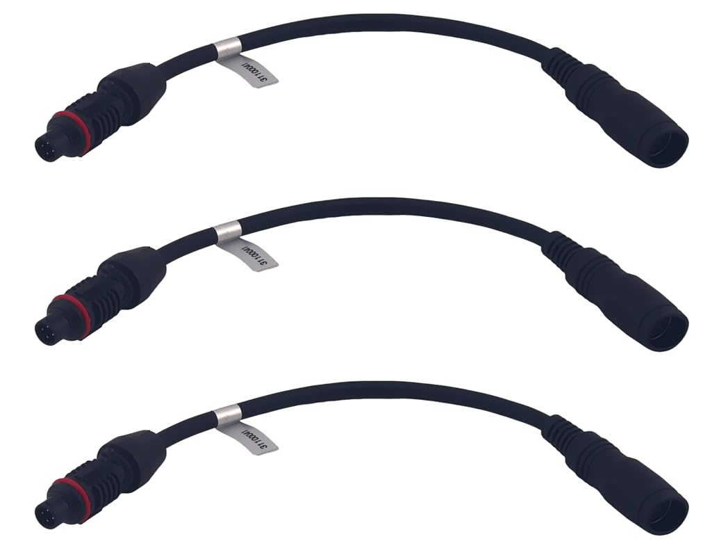 Voyager 31100041 Pack of 3 CRT to LCD Monitor Cable, Adapts an Older Weldex 5-pin Connection to a CEC Connection, Weldex 5-pin Female to 4-pin Round Male