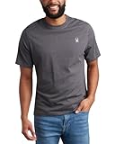 Spyder Men's Active Jersey T-Shirt - Short Sleeve Crewneck Sports Cotton Shirt with Embroidered Logo (Size: S-XL), Size X-Large, Charcoal Heather