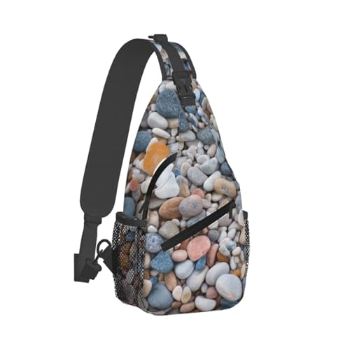 Bolso cruzado estilo sling para hombres y mujeres negro miniatura 2