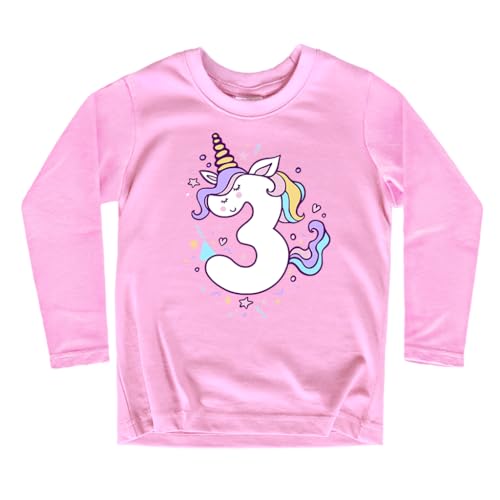 Image of Unicorn 3rd Birthday Shirts for Toddler Girls Outfit 3 Year Old Third Three Shirt