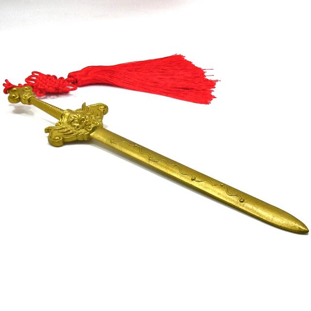 Amazon.co.jp: 風水剣 七星剣 銅製 特大約38．5cm 七星刀 七星