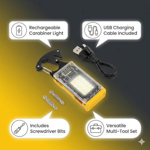Image of Sarjak Rechargeable Spotlight Flashlight High Lumen 10000 Lumen LED Handheld Spotlight Searchlight with COB White Red Yellow Light,IP65 Waterproof 11 Modes (New Keychain Light)
