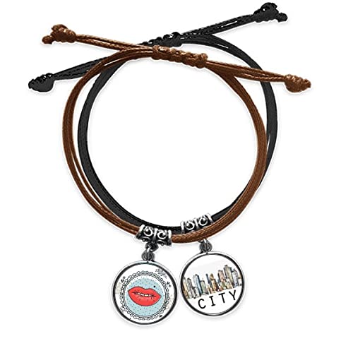 Bracelet cuir Sidi à motif schéma de fleur pour un style bohème