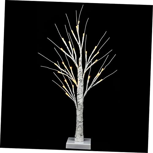 Veemoon Lighted Birch Tree LED Night Light Warm White Decoration for Home Bedroom Office Elegant Festival Tree Lamp Battery Design for Versatile Use