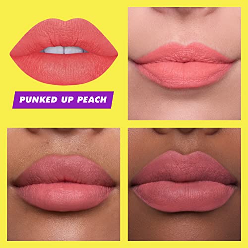 Lime Crime Soft Touch Comfort Matte Lipstick, Punked Up Peach (Bright Peach) - Flirty Retro Shades - Full-Coverage Long Lasting, Lip Lining & Soft Formula For All-Day Wear - Talc-Free & Paraben-Free #TOP3
