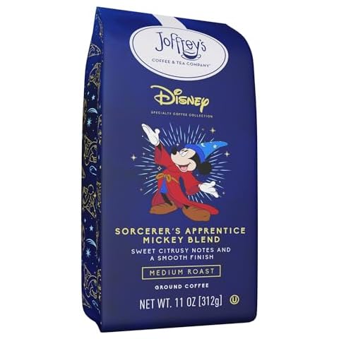 Joffrey’s Coffee - Disney Sorcerer’s Apprentice Mickey Blend, Disney Specialty Coffee Collection, Arabica Ground Coffee, Artisan Medium Roast, Rich & Smooth (Ground, 11oz) Cover