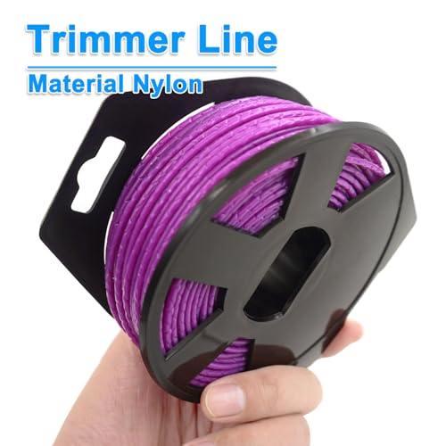 Zeqeey Schwerlast Nylon Schneidkordel Mähfaden Trimmerfaden Fäden 2,4 mm 0,095" x 44 m 144 ft mit Eingeprägtem Gras-Schneidkordel und Einkerbung
