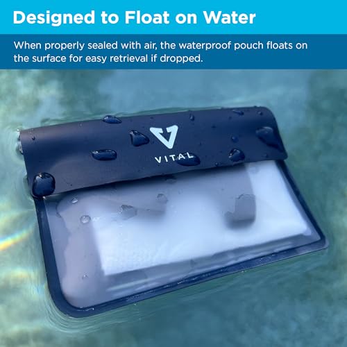Billetera Impermeable VITAL para Natación - Pequeña Bolsa Secadora para Llaves - Sumergible, Flotante, Resistente al Agua y Lluvia, Estuche para Llaves de Auto con Correa de Muñeca y Tobillo miniatura 5